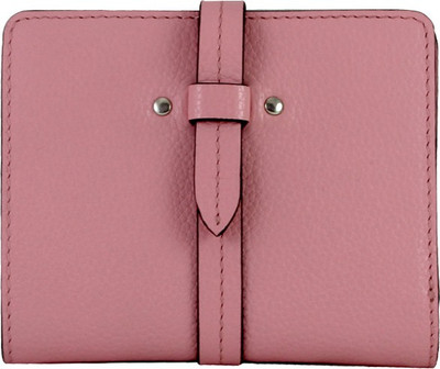 

la roma Women Pink Genuine Leather Wallet(5 Card Slots), Baby pink