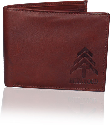 

HORNWOOD Men Brown Genuine Leather Wallet(5 Card Slots)