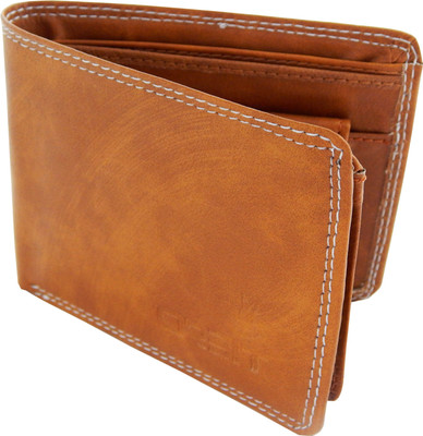 

Orbit Men Khaki Genuine Leather Wallet(7 Card Slots), Rust