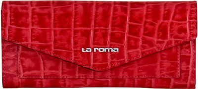 

la roma Women Green Genuine Leather Wallet(6 Card Slots), Red