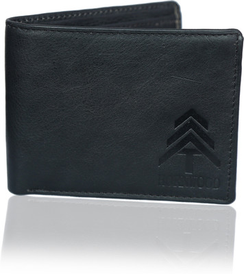 

HORNWOOD Men Black Genuine Leather Wallet(9 Card Slots)
