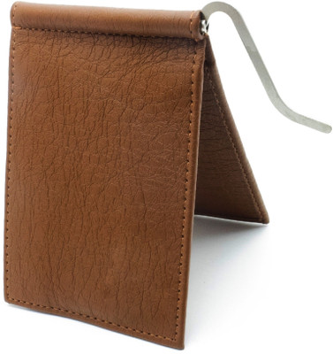 

lusso pelle Men Brown Artificial Leather Money Clip(6 Card Slots)