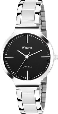 

Wanton W-44010 Black dial stainless steel strap fancy attractive watch for women Watch - For Girls