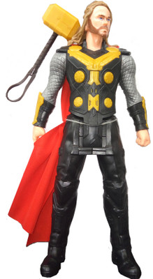 

TALKING GANESHA 11 Inchs Ultimate Alliance Action Figure Incredible Super Power Hero with Hammer toy with Light & Sound (Red, Black)(Red, Black)