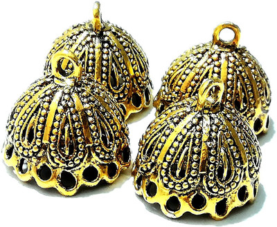 

GOELX Jhumka/Jimki Antique Gold Metal DIY Base designer earring making component accessories AJ 4
