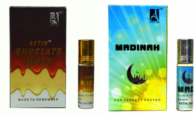 

Astin Chocolate Musk and Madinah UAE Edition Floral Attar(Gold Musk)