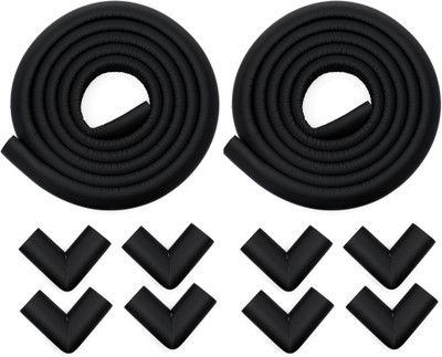 Store2508 Child Safety Strip Cushion & Corner Guards With Strong Fibreglass Tape For Baby Safety Child Proofing (Black)(Black) Flipkart