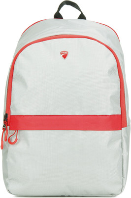 

Ducati DAYPACK 24 L Laptop Backpack(Red, Grey), Silverish grey;red