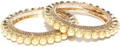 

You Bella Alloy Bangle Set(Pack of 2, Gold