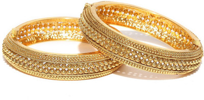 

You Bella Alloy Bangle Set(Pack of 2, Gold