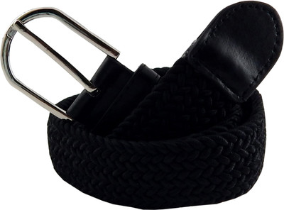 

ELS Men Casual, Evening, Formal Black Canvas, Fabric, Synthetic Belt