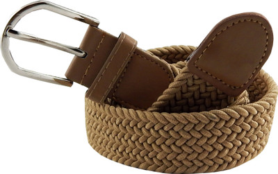 

ELS Men Casual, Evening, Formal Beige Canvas, Fabric, Synthetic Belt