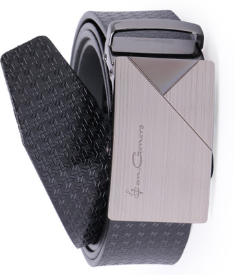 Edifier Men Casual, Formal, Party Black Texas Leatherite Belt, Black_02
