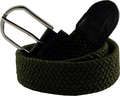 

ELS Men Casual, Evening, Formal Green Canvas, Fabric, Synthetic Belt
