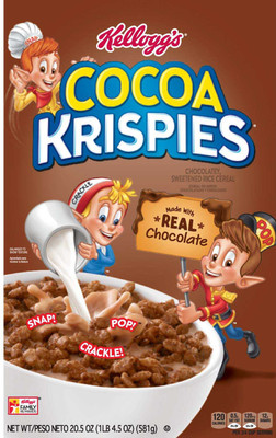 

Kellogg's Cocoa Krispies Chocolate Sweetened Rice Cereal - 439g (15.5oz)(439 g, Box)
