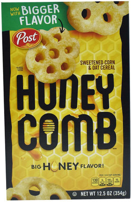 

Post Waffle Honey Comb, Sweetened Corn & Oat Cereal - 354g (12.5oz)(354 g, Box)