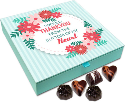 

Chocholik Gift Box - I Would Thankyou From The Bottom Of My Heart Chocolate Box - 9pc Truffles(108 g)