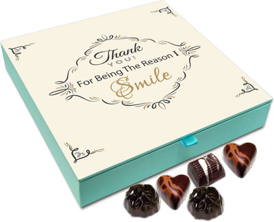 

Chocholik Gift Box - Thank You For Being The Reason I Smile Chocolate Box - 9pc Truffles(108 g)