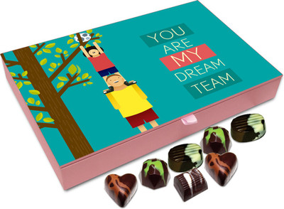

Chocholik Gift Box - You Are My Dream Team Chocolate Box - 12pc Truffles(144 g)
