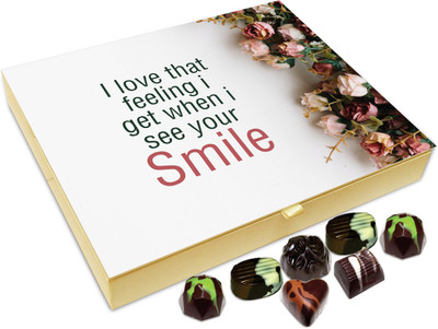 

Chocholik Gift Box - I love that feeling i get when i see your Smile Chocolate Box - 20pc Truffles(240 g)