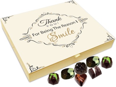 

Chocholik Gift Box - Thank You For Being The Reason I Smile Chocolate Box - 20pc Truffles(240 g)