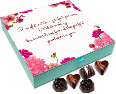 

Chocholik Gift Box - I might not be a perfect person, but i have found the perfect partner in you Chocolate Box - 9pc Truffles(108 g)