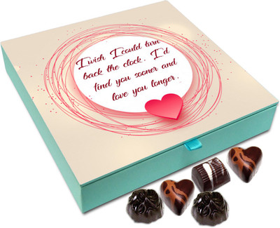 

Chocholik Gift Box - I wish I could turn back the clock. I'd find you sooner and love you longer Chocolate Box - 9pc Truffles(108 g)