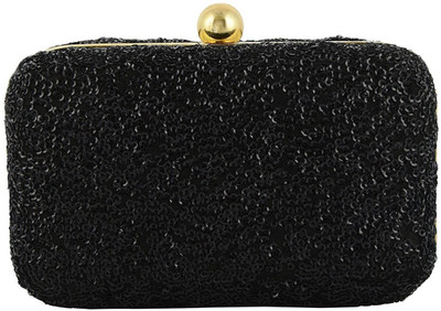 

Tooba Handicraft Casual Black Clutch