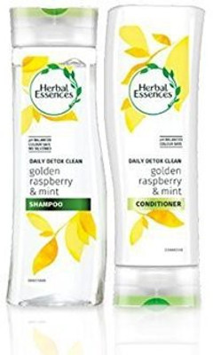 

Herbal Essences Daily Detox Shine Shampoo And Conditioner With Golden Raspberry And Mint. Bundle With Exclusive Beauty Tips.(Set of 2)