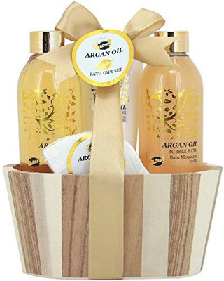 

Generic Gloss! Argan Oil Bath Gift Set - 4-Piece Gift Box - Bath Gift(Set of 4)