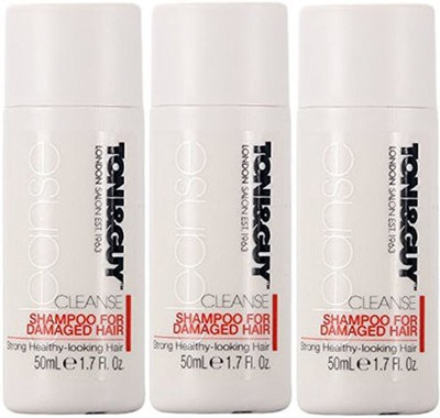 

Toni&Guy Cleanse Damaged Hair Shampoo Travel Size 50Ml (3 Pack)(Set of 3)