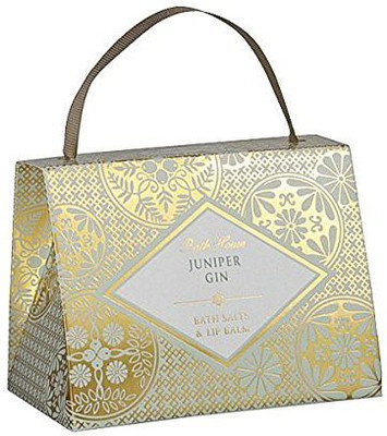 

Bath House Juniper Gin Handbag Pamper Gift Set 100G Bath Salts And 15G Lip Balm(Set of 2)