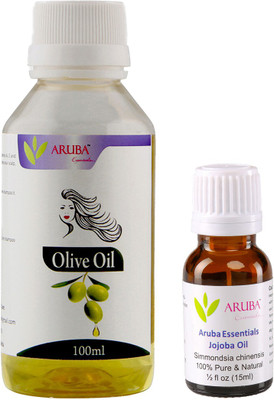 

Aruba Essentials Olive & Jojobo Herbal Hair Oil (100ml + 15ml)(Set of 2)