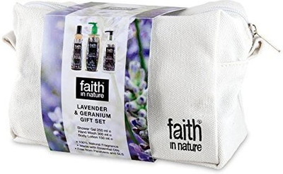 

Faith In Nature Lavender & Geranium Wash Bag Gift Set(Set of 2)
