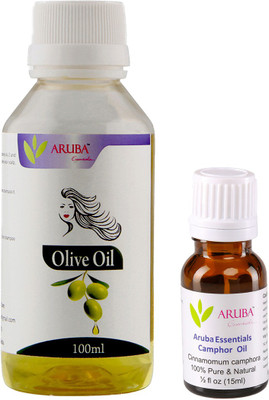 

Aruba Essentials Olive & Camphor Herbal Hair Oil (100ml + 15ml)(Set of 2)
