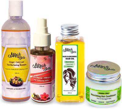 

Mirah Belle Naturals Hair Darkening Gold Kit(Set of 4)