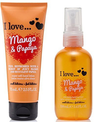 

I Love Love Mango & Papaya Body Spritzer 100Ml & Hand Lotion 75Ml Duo(Set of 2)