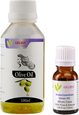 

Aruba Essentials Olive & Onion Herbal Hair Oil (100ml + 15ml)(Set of 2)