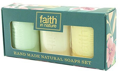 

Faith In Nature Hand Made Natural Soaps Gift Pack By(Set of 3)