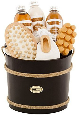 

Brubaker Cosmetics Wooden Pail Spa Bath Gift Set 'Coconut' (9 Pieces)(Set of 9)