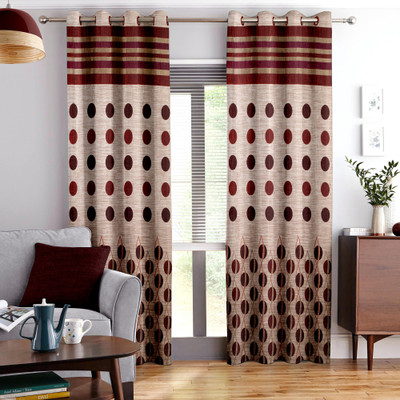 8% OFF on Story@Home 215 cm (7 ft) Jacquard Door Curtain Single Curtain(Geometric, Maroon) 8% OFF on Story@Home 215 cm (7 ft) Jacquard Door Curtain Single Curtain(Geometric, Maroon)
