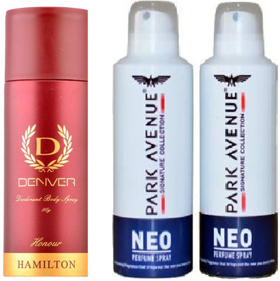 

Denver 2 NEO & 1 HONOUR Deodorant Spray - For Men(425 ml, Pack of 3)