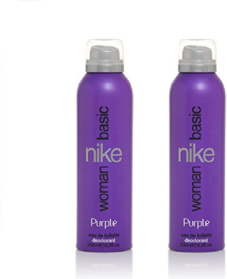 

Nike Basic Purple EDT Deodorant Spray - For Women(400 ml, Pack of 2)
