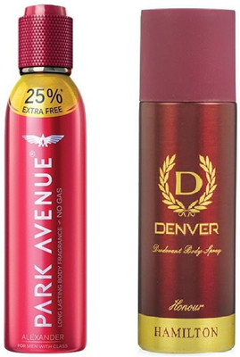 

Denver HONOUR & P.V ALEXANDER Deodorant Spray - For Men(315 ml, Pack of 2)