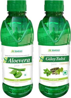 

Madren Healthcare Aloevera Juice & Giloy Tulsi Juice(2 x 500 ml)