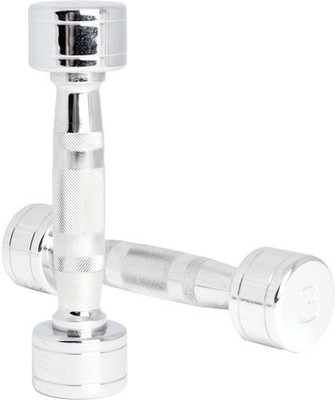 

FITNESS A TO Z CHROME STEEL 3 KG DUMBBELL PACK OF PAIR ( 2 PC ) Fixed Weight Dumbbell(6 kg)