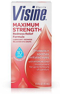 

Visine Maximum Strength Redness Relief Lubricant/Redness Reliever Eye Drops .5 Fl. Oz Eye Drops(15 g)