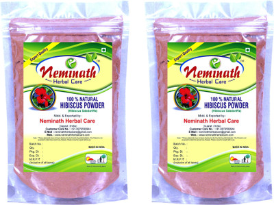 

Neminath Herbal Care Hibiscus Flower (ROSA SINENSIS) Powder for BOUNCY HAIRS NATURALLY (PACK OF 2) (454g)(454 g)