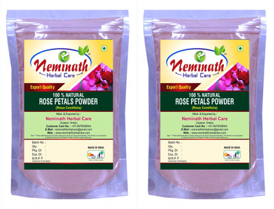 

Neminath Herbal Care Rose Petals (Rosa Centifolia) Powder For Glowing Pink Skin Naturally (Pack Of 2) (200 Grams)(200 g)