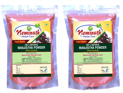 

Neminath Herbal Care Manjistha Root (Rubia Cordifolia) Powder As Hair Colorant Naturally Pack Of 2 (200 Grams)(200 g)